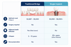Dental Bridge Cost vs Dental Implant Cost 
